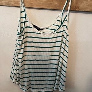 NEW Forever 21 green and white striped cami, size S